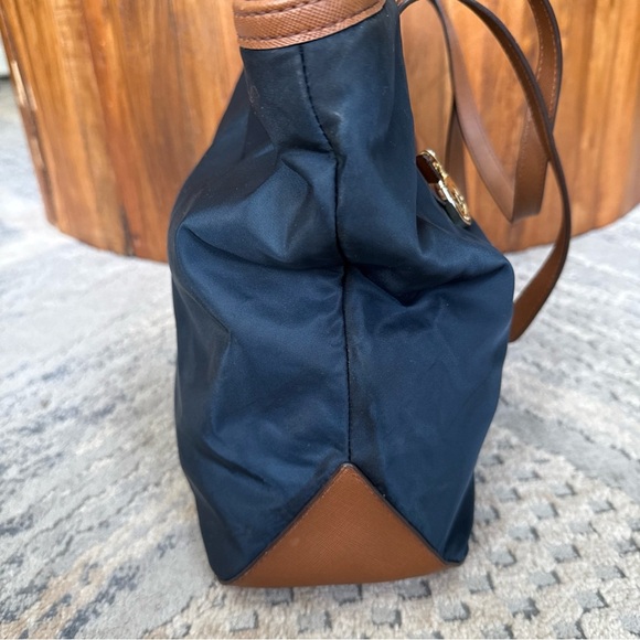 Preowned Michael Kors Kempton Navy Blue Nylon Tote Shoulder Handbag Purse P - Picture 8 of 13